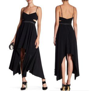 HALSTON HERITAGE Asymmetrical Cut-Out Dress